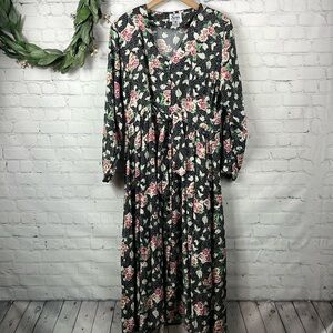 SARIN New York Vintage Floral Maxi Dress size large